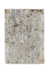 Covor PREMIUM Floral Dormitor Gri/Galben din Acril/Bambus Dreptunghiular Adonis 1911D