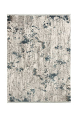 Covor PREMIUM Abstract Living Gri/Turcoaz din Acril/Bambus Dreptunghiular Adonis 1911B