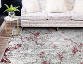 Covor PREMIUM Modern Living Gri/Bordo din Acril/Bambus Dreptunghiular Adonis 1911E