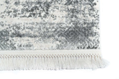 Covor Minimalist/Modern Gri/Crem din Acril Dreptunghiular - Aysil 2822C