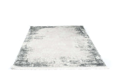 Covor Minimalist/Modern Gri/Crem din Acril Dreptunghiular - Aysil 2822C