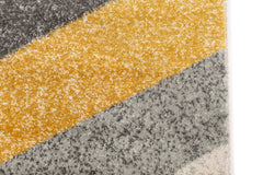 Covor Modern Camera Copii Galben/Gri/Crem din Polipropilena Dreptunghiular - Emily 2341B