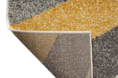 Covor Modern Camera Copii Galben/Gri/Crem din Polipropilena Dreptunghiular - Emily 2341B