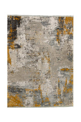 Covor PREMIUM Modern/Abstract Living Galben/Gri din Acril/Bambus Dreptunghiular Adonis 2684A