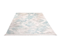 Covor Abstract Living Crem/Turcoaz din Acril - Aysil 2820A