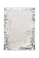 Covor Minimalist/Modern Gri/Crem din Acril Dreptunghiular - Aysil 2822C