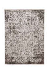 Covor Geometric/Abstract Bucatarie Gri/Crem din Acril Dreptunghiular Violet 2845A