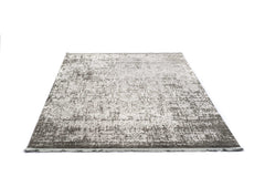 Covor Geometric/Abstract Bucatarie Gri/Crem din Acril Dreptunghiular Violet 2845A