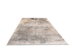 Covor Modern Living Bej/Gri din Acril Dreptunghiular Violet 2848A