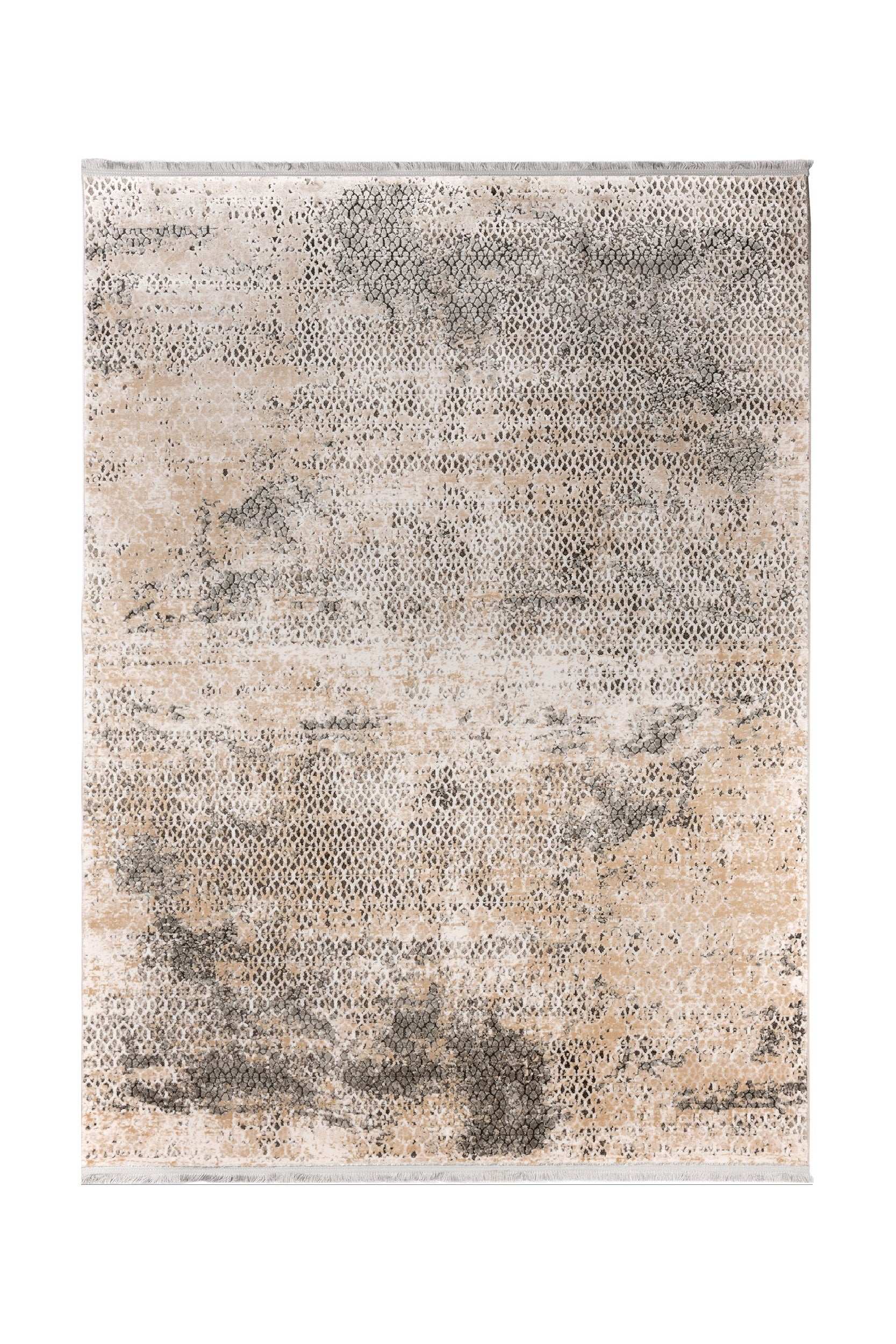 Covor Modern Living Bej/Gri din Acril Dreptunghiular Violet 2848A