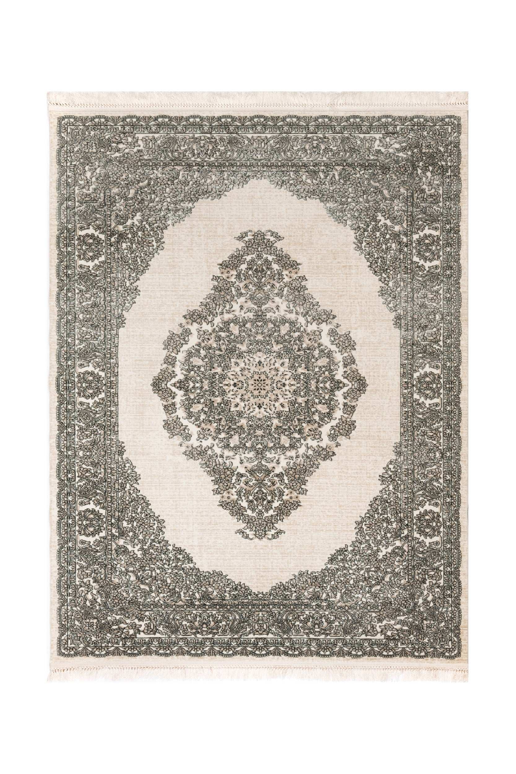 Covor Traditional Living Gri/Crem din Acril Dreptunghiular - Aysil 2917A