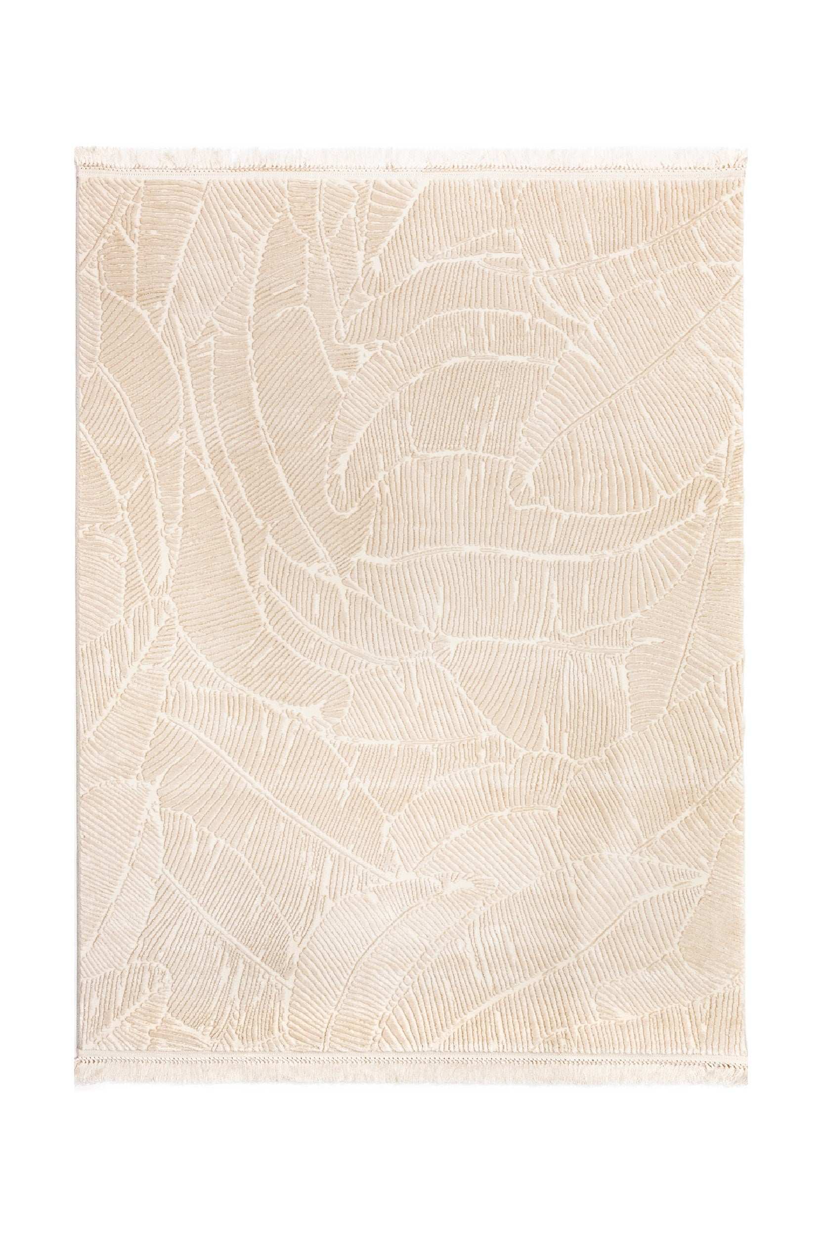 Covor Modern Living Crem/Alb din Acril Dreptunghiular -Aysil 2961A