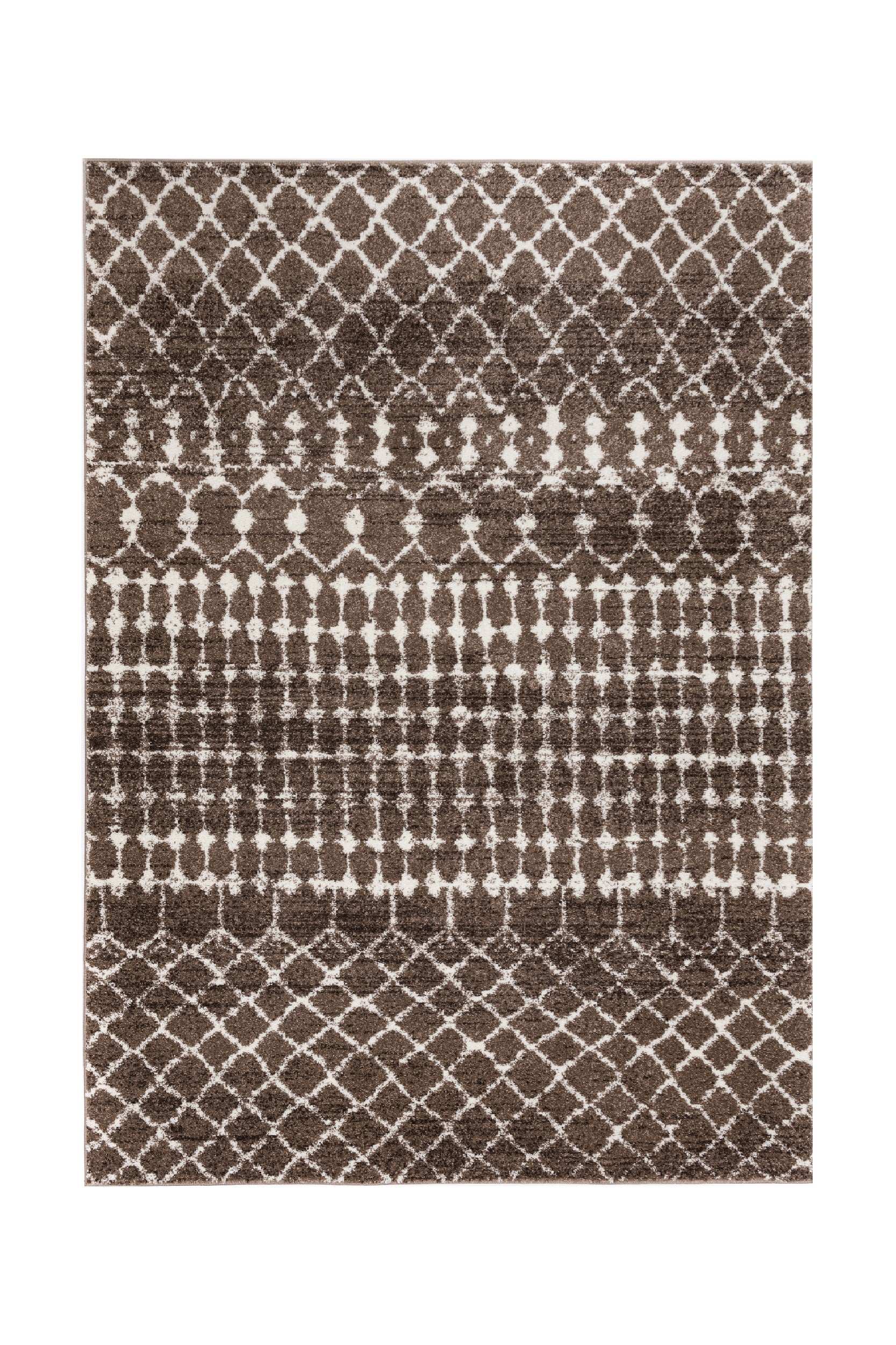 Covor Abstract Bucatarie Maro/Bej din Polipropilena Dreptunghiular LuxVerso 4683A