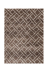 Covor Modern Bucatarie Maro din Polipropilena Dreptunghiular LuxVerso 4687A