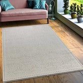 Covor PREMIUM Dormitor Crem/Alb din Acril/Bambus Dreptunghiular Adonis 1928A