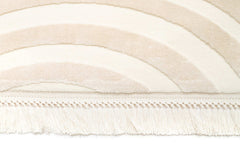 Covor Modern Living Crem/Alb din Acril Dreptunghiular - Aysil 2960A