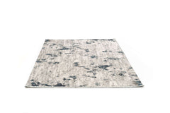 Covor PREMIUM Abstract Living Gri/Turcoaz din Acril/Bambus Dreptunghiular Adonis 1911B