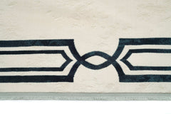 Covor PREMIUM Living Crem/Turcoaz din Acril dreptunghiular Adonis 2597B