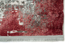 Covor PREMIUM Modern Dormitor Gri/Bordo din Acril/Bambus Dreptunghiular Adonis 1738D