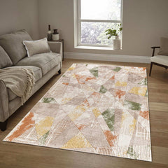 Covor Modern Dormitor/Camera Copii Crem/Bej/Multicolor - Defne 1952A