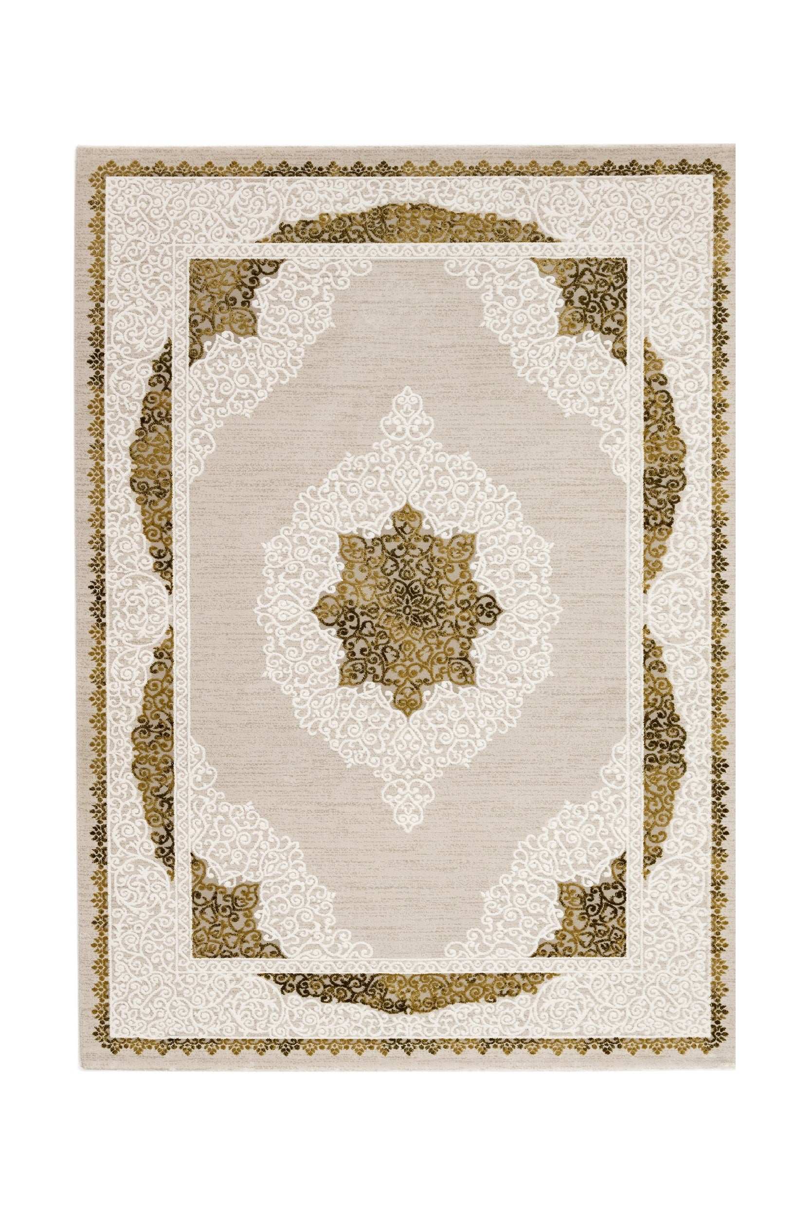 Covor Clasic Living Verde/Gri din Acril - Topkapi R040A