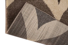 Covor Abstract Bucatarie Bej/Maro din Polipropilena Dreptunghiular LuxVerso 1102A