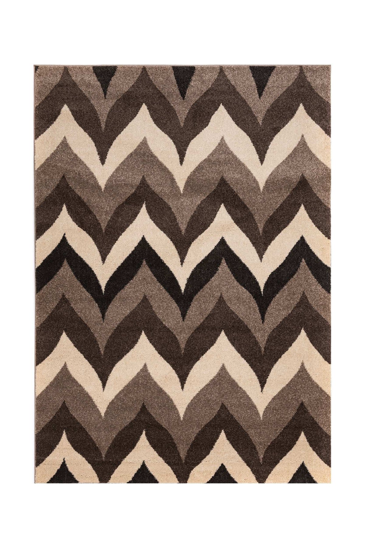 Covor Abstract Bucatarie Bej/Maro din Polipropilena Dreptunghiular LuxVerso 1102A