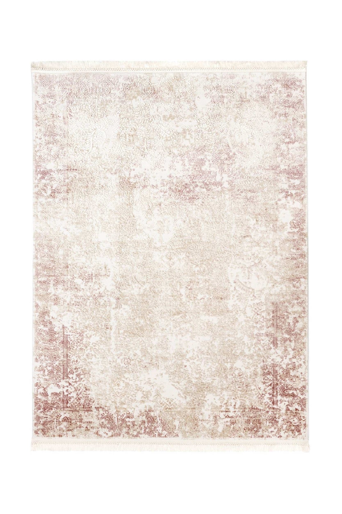 Covor Abstract/Modern Living Crem/Roz din Acril - Aysil 1717B