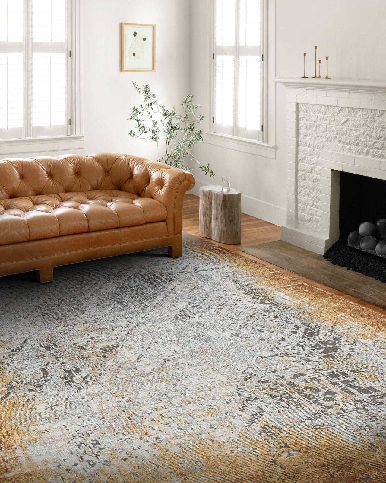 Covor PREMIUM Modern/Abstract Living Gri/Aramiu din Acril/Bambus Dreptunghiular Adonis 1738D