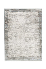 Covor Abstract/Modern Living Crem/Albastru din Acril Dreptunghiular colectia Violet 2613C