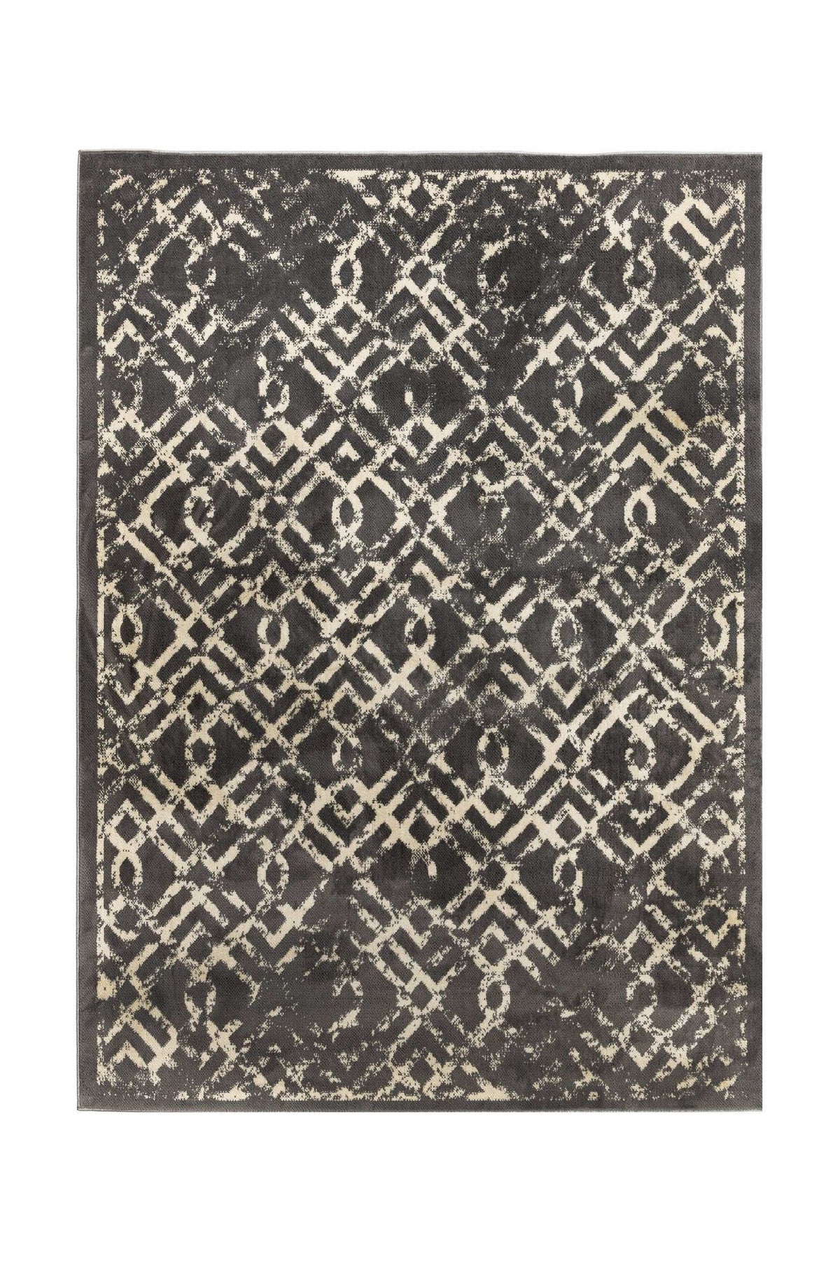 Covor Modern Bucatarie Gri din Poliester Dreptunghiular Otantik 2618A