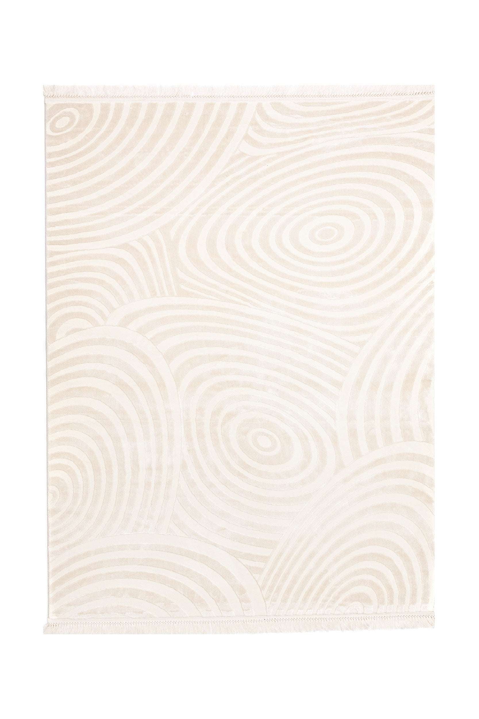 Covor Modern Living Crem/Alb din Acril Dreptunghiular - Aysil 2960A