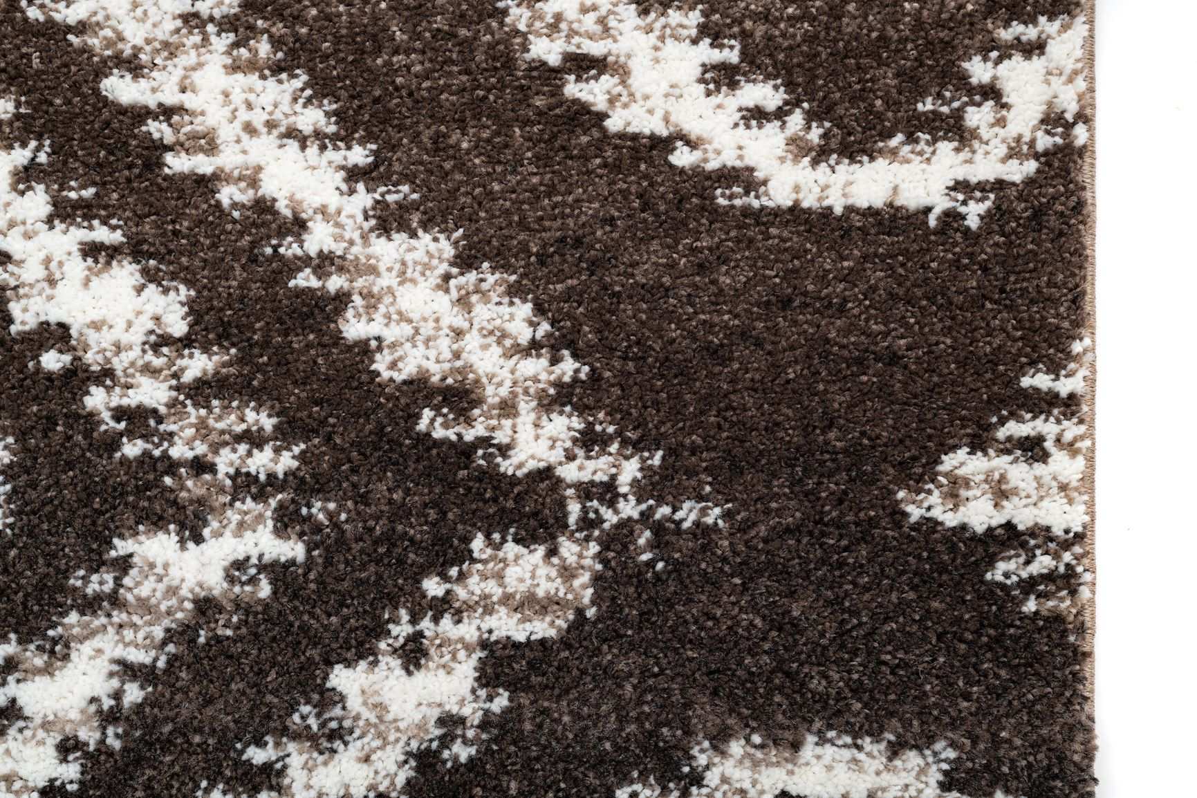 Covor Abstract Bucatarie Maro din Polipropilena Dreptunghiular LuxVerso 4678A
