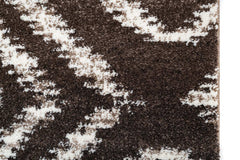 Covor Abstract Bucatarie Maro din Polipropilena Dreptunghiular LuxVerso 4678A