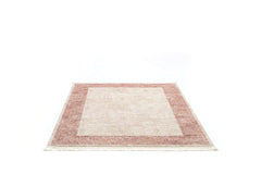 Covor Modern Dormitor Bej/Roz din Acril Dreptunghiular - Aysil 2142B