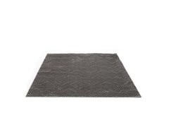 Covor Modern Bucatarie Gri/Negru din Poliester Dreptunghiular Otantik 5507A