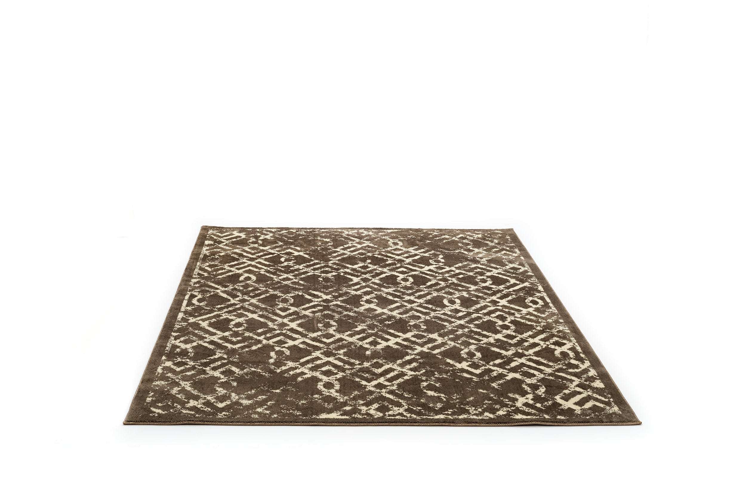 Covor Modern Bucatarie Maro din Poliester Dreptunghiular Otantik 2618A