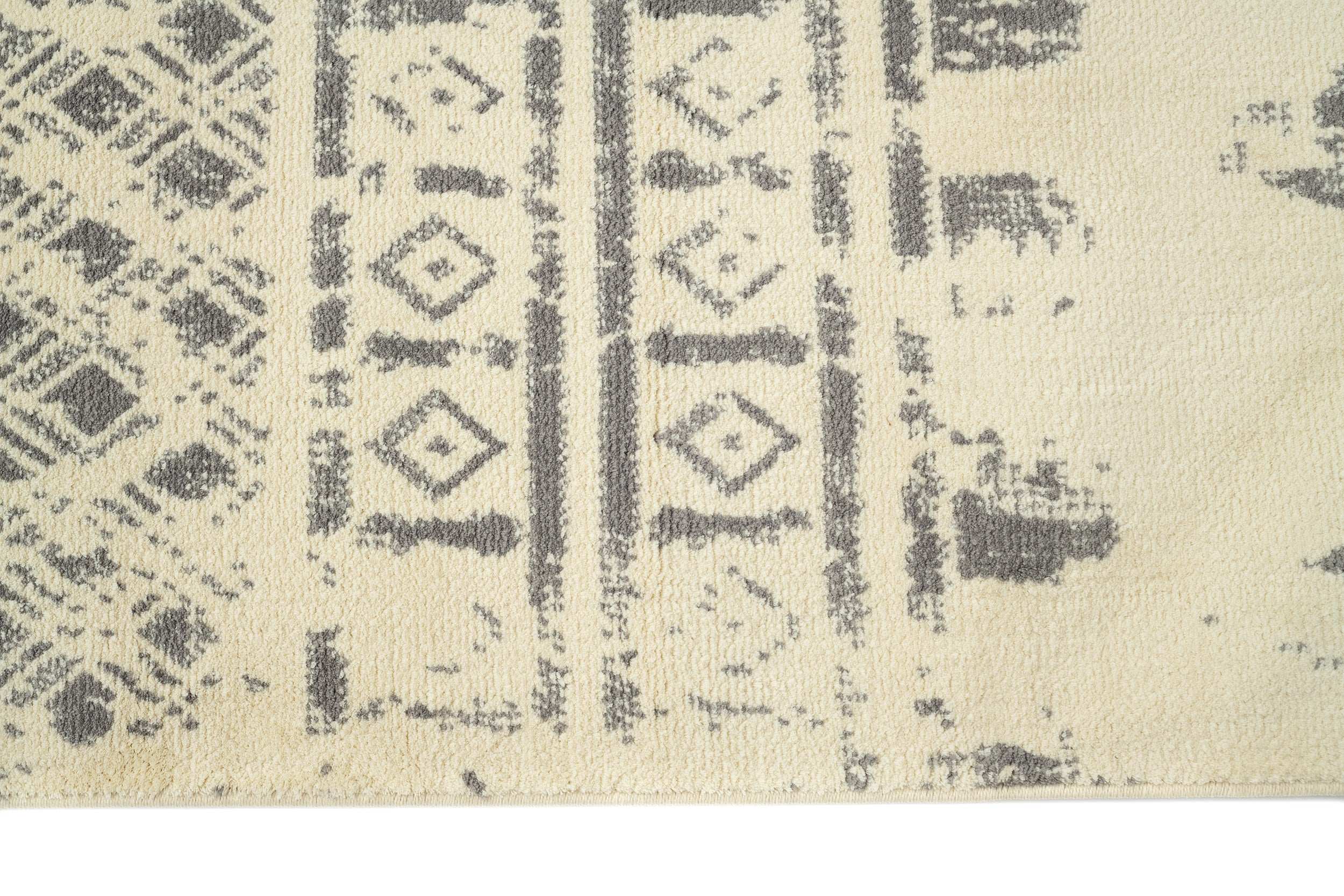 Covor Modern/Scandinav Bucatarie Crem/Gri din Poliester Dreptunghiular Otantik 2617A