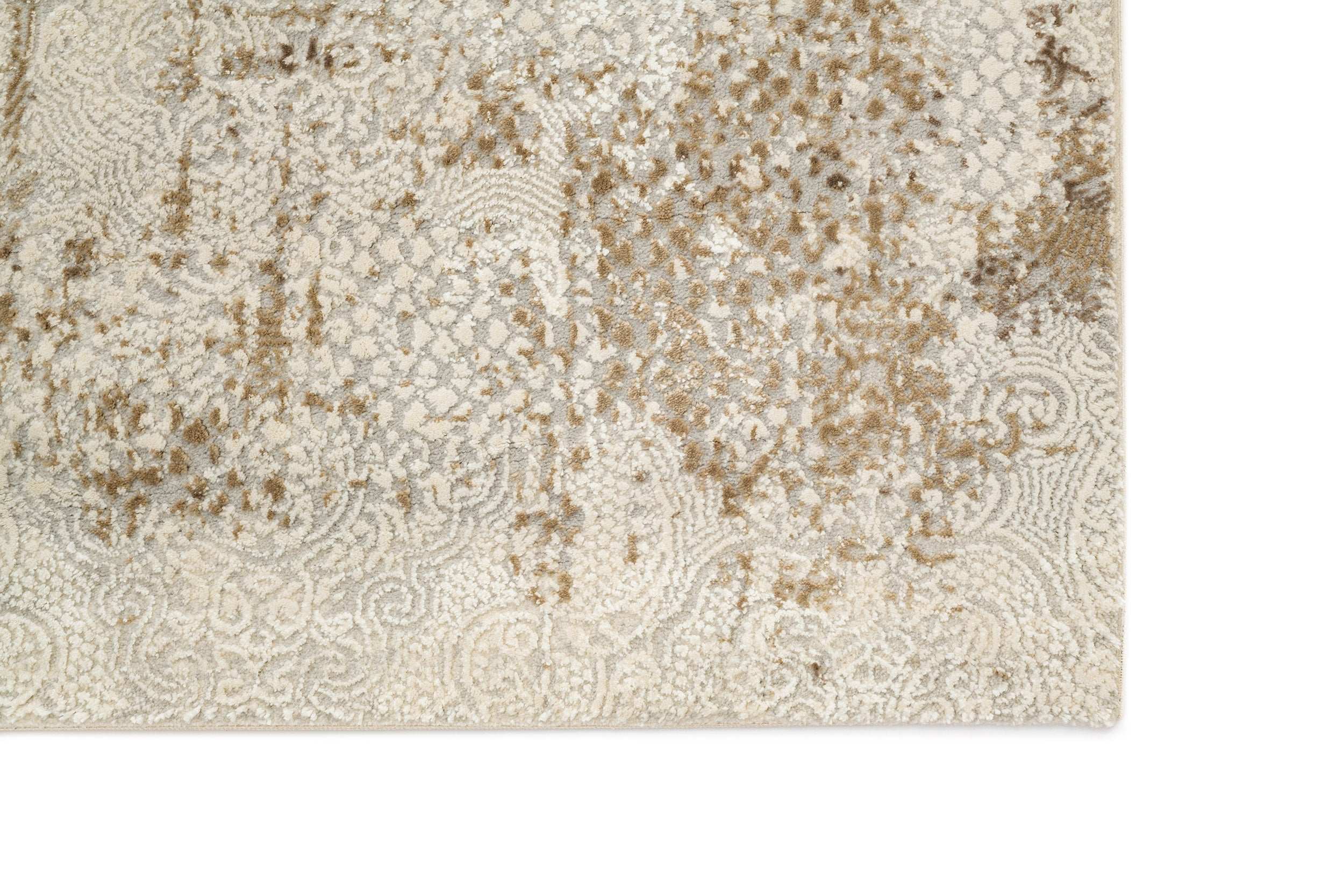Covor Abstract Living Bej/Crem din Poliester/Polipropilena SilaLux 2930A