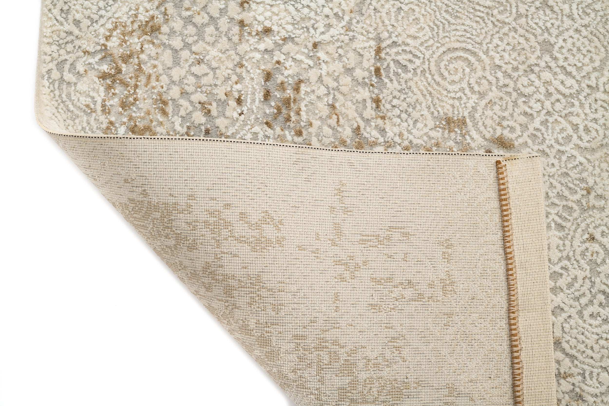 Covor Abstract Living Bej/Crem din Poliester/Polipropilena SilaLux 2930A