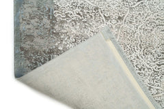 Covor Abstract/Modern Living Crem/Albastru din Acril Dreptunghiular colectia Violet 2613C
