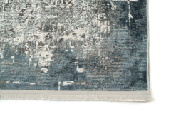 Covor PREMIUM Minimalist Living Gri/Turcoaz Acril/Bambus Dreptunghiular Adonis 1738D