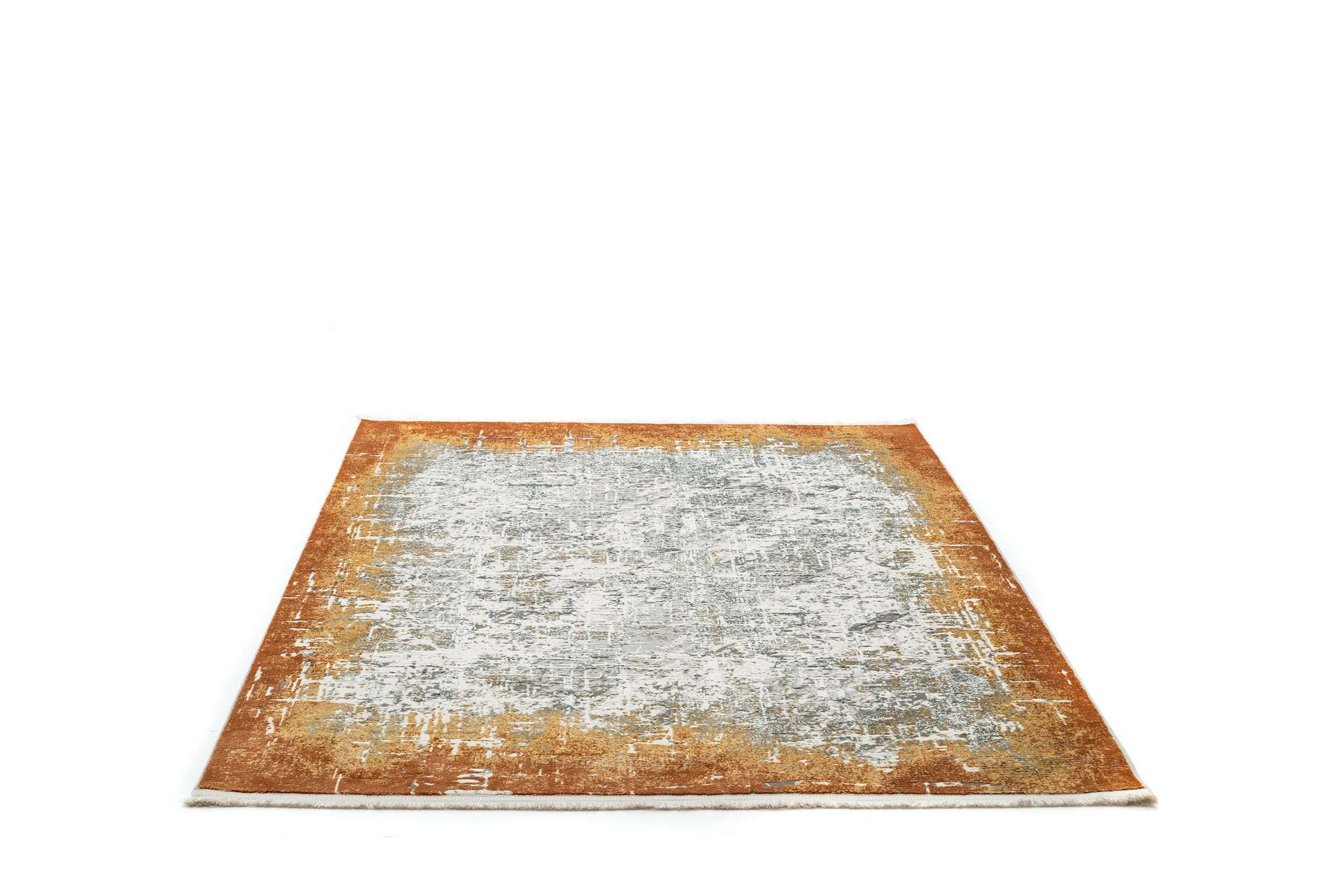 Covor PREMIUM Modern/Abstract Living Gri/Aramiu din Acril/Bambus Dreptunghiular Adonis 1738D