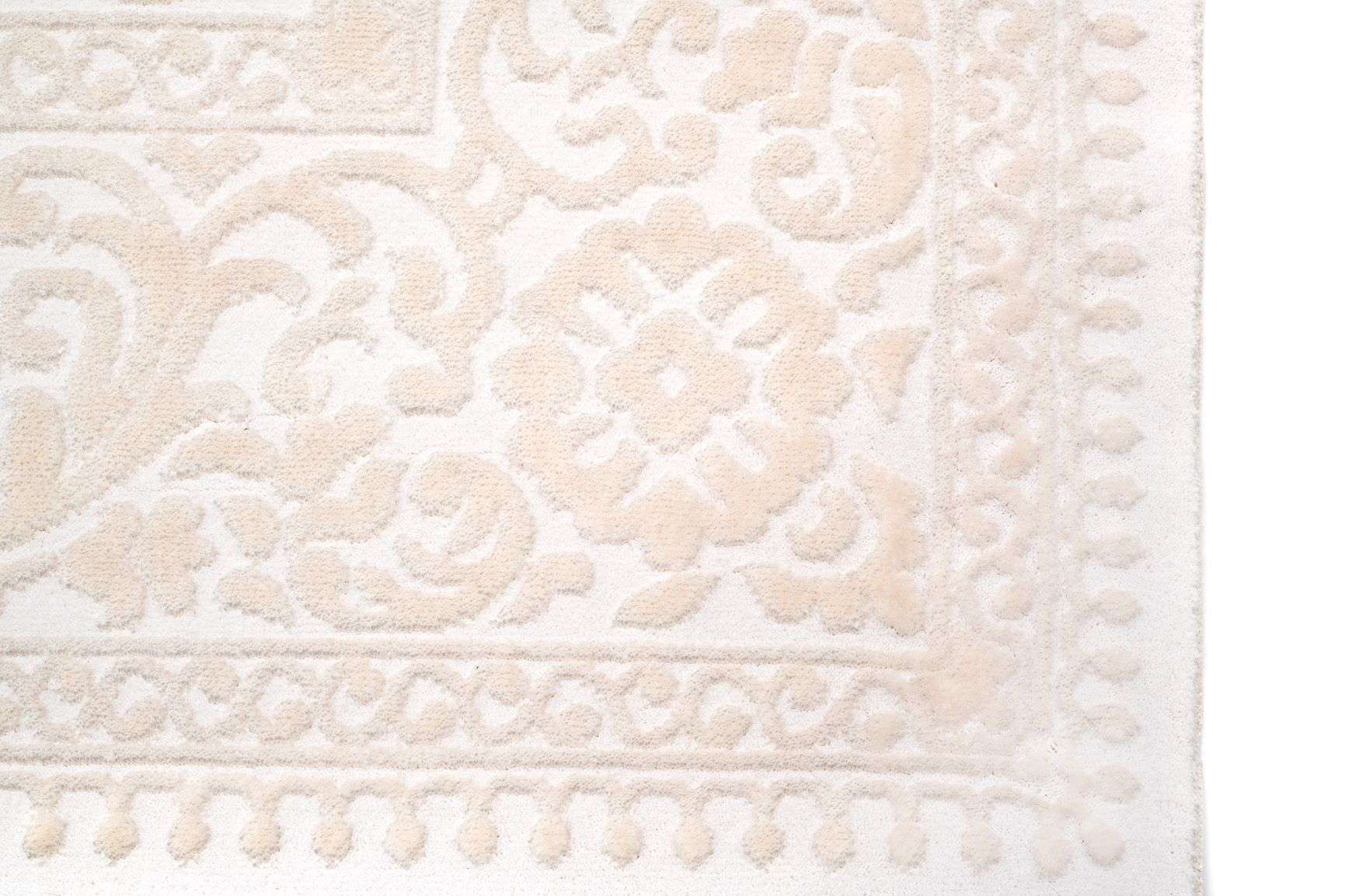 Covor Modern Living Crem/Alb din Acril Dreptunghiular - Aysil 1897B