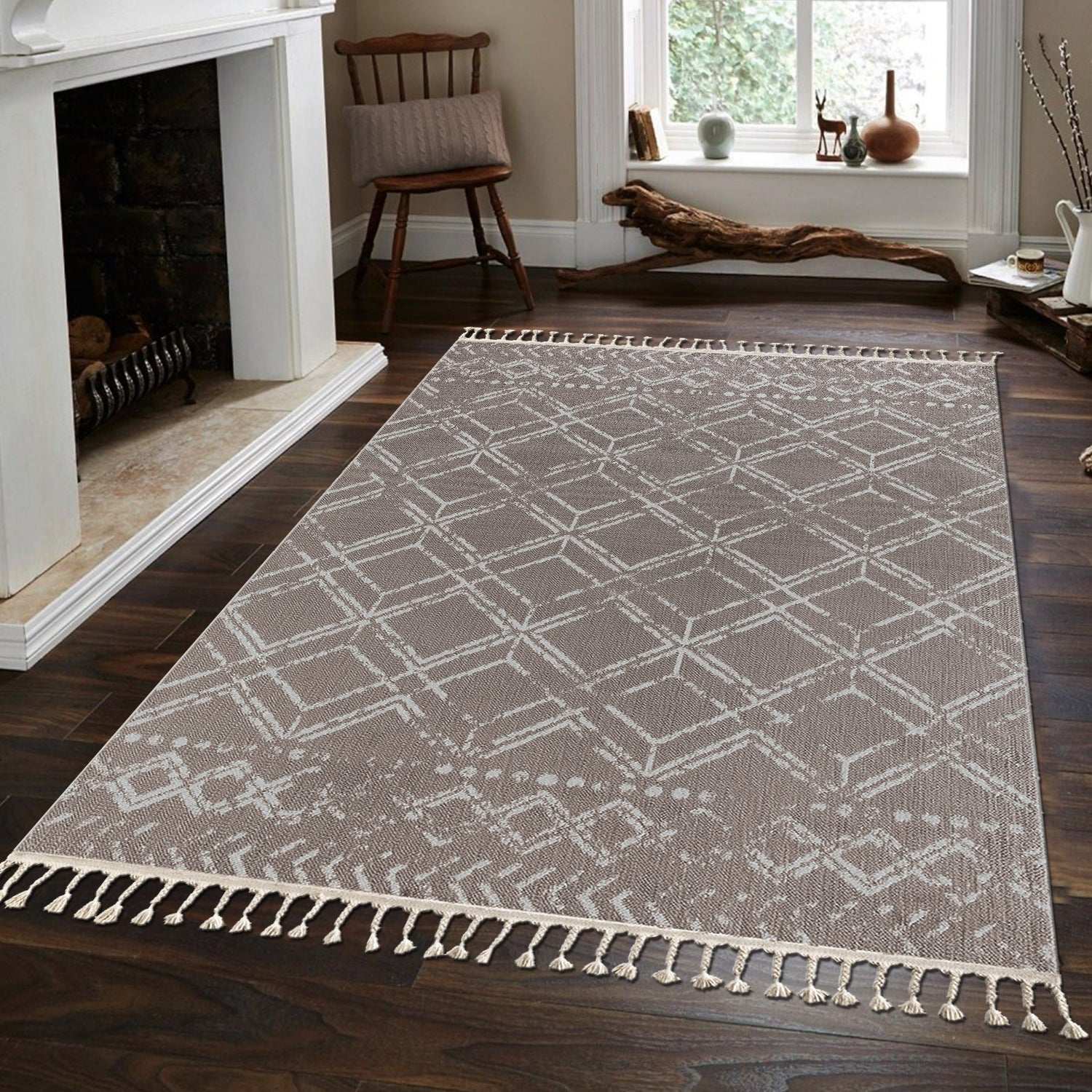 Covor Geometric Living Maro din Poliester Dreptunghiular Otantik 2588A