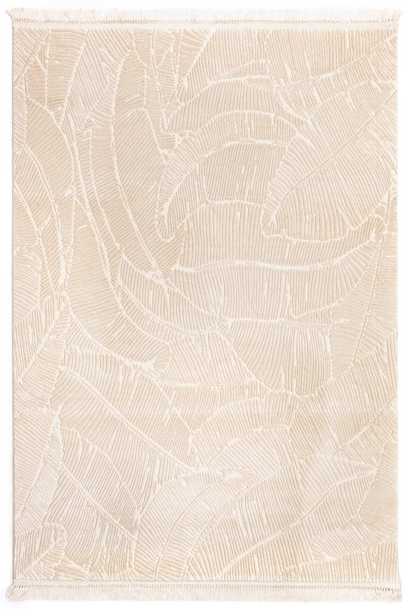 Covor Modern Living Crem/Alb din Acril Dreptunghiular -Aysil 2961A